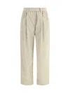Brunello Cucinelli Corduroy Trousers Pants Beige In Neutral