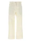 Brunello Cucinelli Crop Pants With Belt Loops And Pockets In Neutral