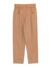 Brunello Cucinelli Lightweight Poplin Five-pocket Track Trousers With Monili Clothing In Brown