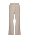 Brunello Cucinelli Denim Pants In Warm White