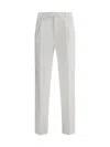 Brunello Cucinelli Men Cotton Gabardine Pants In White