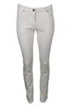 Brunello Cucinelli Straight Fit Denim Trousers In White