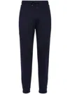 Brunello Cucinelli Cashmere-french Terry Silk Sweatpants In Blue