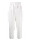 Brunello Cucinelli Women Viscose And Linen Fluid Twill Baggy Pull-on Pants In Beis