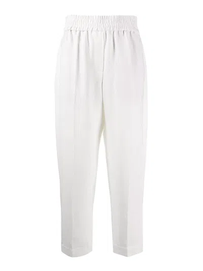 BRUNELLO CUCINELLI PANTS WITH ELASTICATED WAIST