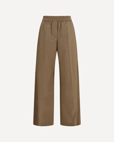 Brunello Cucinelli Pants With Elasticated Waist In Brown
