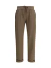 Brunello Cucinelli Pants With Embellishments In Brown