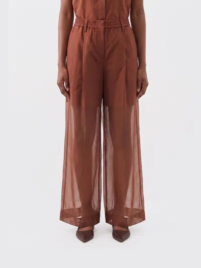 Brunello Cucinelli Sartorial Track Pants In Brown