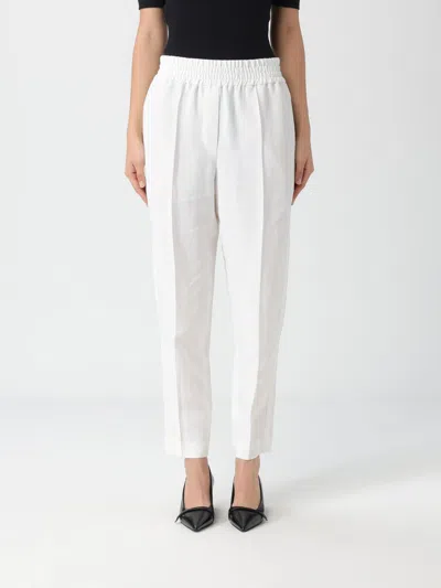 BRUNELLO CUCINELLI 裤子 BRUNELLO CUCINELLI 女士 颜色 白色