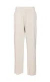 Brunello Cucinelli Vanise Sparkling Knitted Trousers In English Rib In Neutral