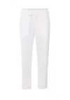 Brunello Cucinelli Leisure Fit Trousers With Drawstring In White