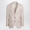 Brunello Cucinelli Papaya-colored Prince Of Wales Jacket