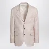 Brunello Cucinelli Papaya-colored Prince Of Wales Jacket In Neutral