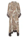Brunello Cucinelli Papyrus Print Caftan Dress