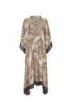 Brunello Cucinelli Papyrus Print Caftan Dress