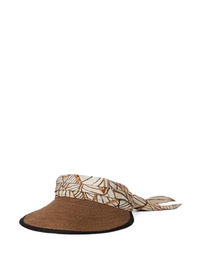 Brunello Cucinelli Papyrus Print Visor In Brown