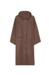 Brunello Cucinelli Parka With Monili In Brown