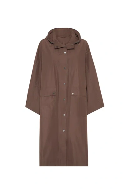Brunello Cucinelli Parka With Monili In Brown
