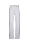 Brunello Cucinelli White Cotton Blend Jeans In Biancoottico