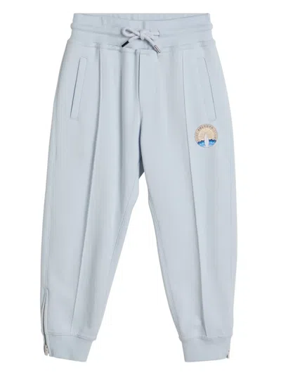 Brunello Cucinelli Kids' Patch-detail Track Pants In Blue
