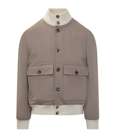 BRUNELLO CUCINELLI PATCH-POCKET BOMBER JACKET