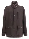 Brunello Cucinelli Long-sleeved Casual Jacket In Brown