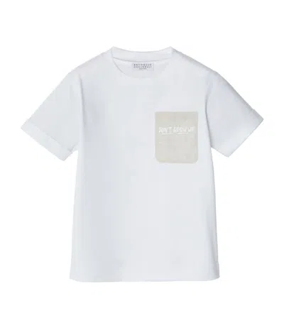 Brunello Cucinelli Kids' Patch-pocket Pyjama Top (4-12 Years) In White