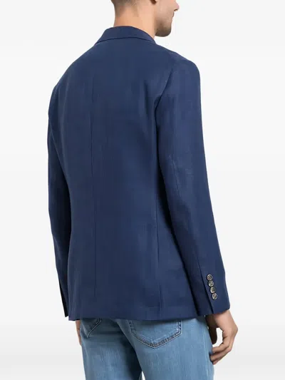 Brunello Cucinelli Patch-pocket Blazer In Blue