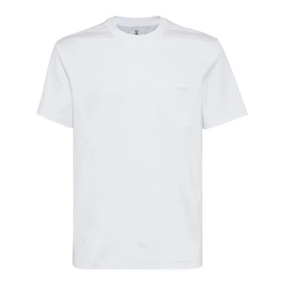 Brunello Cucinelli Patch-pocket Crew-neck T-shirt In White
