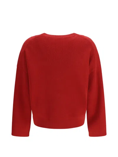 Brunello Cucinelli Patch-pocket Sweater In Red