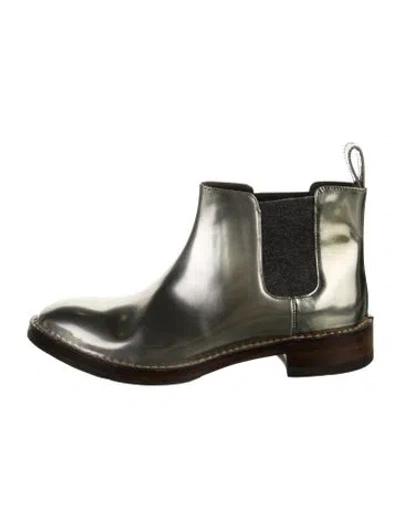 Pre-owned Brunello Cucinelli Patent Leather Chelsea Boots
