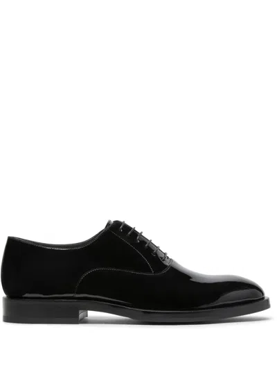 Brunello Cucinelli Oxford Patent Leather Lace-up In Black