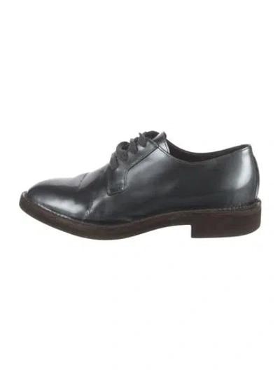 Pre-owned Brunello Cucinelli Patent Leather Oxfords In Blue