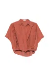 Brunello Cucinelli Pattern Blouse In Orange