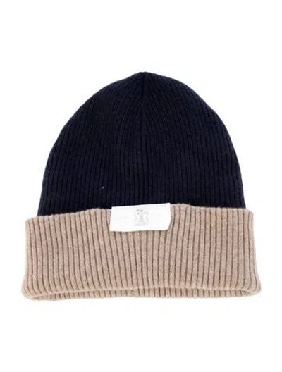 Pre-owned Brunello Cucinelli Pattern Print Knitted Beanie  W/tags In Multi