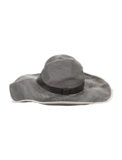 Pre-owned Brunello Cucinelli Pattern Print Summer Hat In Green