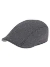 Brunello Cucinelli Striped Wool Hat In Black