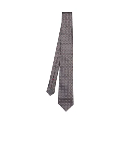 BRUNELLO CUCINELLI BRUNELLO CUCINELLI PATTERNED-JACQUARD POINTED TIP TIE