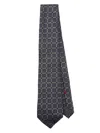 BRUNELLO CUCINELLI PATTERNED-JACQUARD SILK TIE