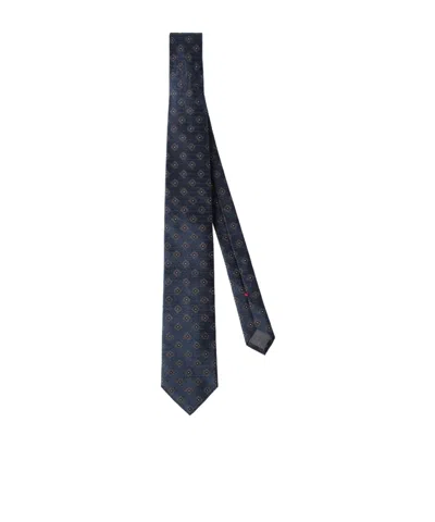 Brunello Cucinelli Patterned-jacquard Tie In Blue