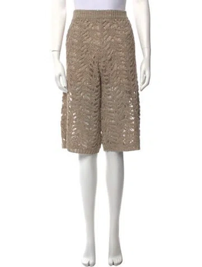 Pre-owned Brunello Cucinelli Patterned Knee-length Shorts W/ Tags In Neutral