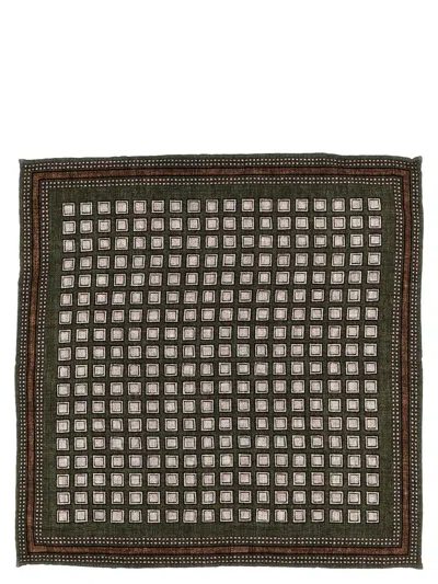 Brunello Cucinelli Patterned Pocket Clutch In Multicolor