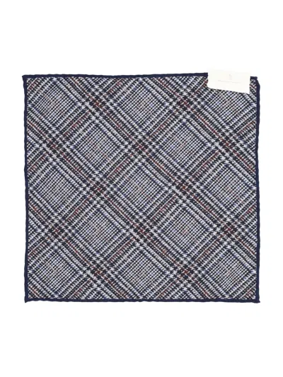 Brunello Cucinelli Patterned Pocket Square In Black