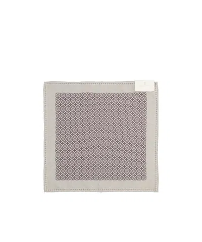 BRUNELLO CUCINELLI GEOMETRIC-PRINT POQUET SQUARE
