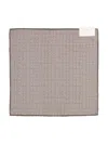 Brunello Cucinelli Checked Silk-jacquard Pocket Square In Gray