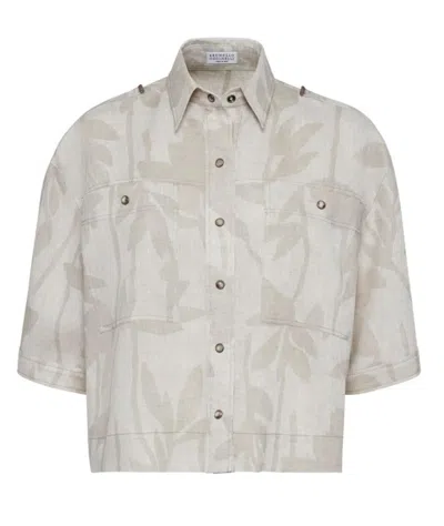 BRUNELLO CUCINELLI PATTERNED SHIRT