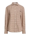 Brunello Cucinelli Patterned Shirts  Blouses In Brown