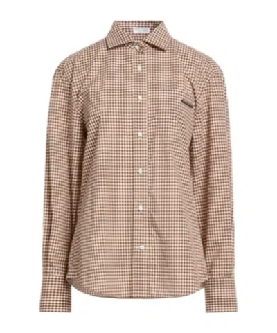 Brunello Cucinelli Patterned Shirts  Blouses In Brown