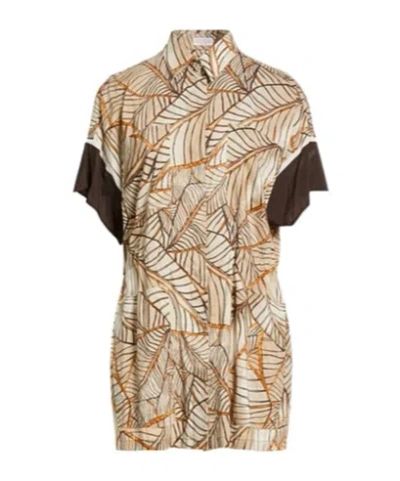 Brunello Cucinelli Patterned Shirts Blouses In Nude