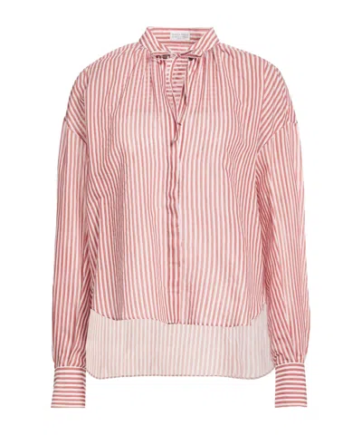 Brunello Cucinelli Patterned Shirts  Blouses In Pink